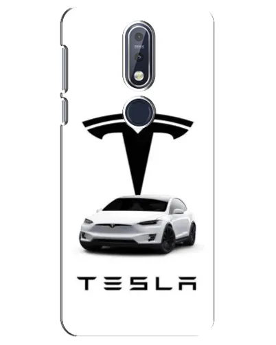 Чехол для Nokia 7.1 (2018) с картинкой «Tesla White Style» Чехол для Nokia 7.1 (2018) с картинкой «Tesla White Style»