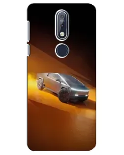 Чехол для Nokia 7.1 (2018) с картинкой «Cybertruck в пустыне»