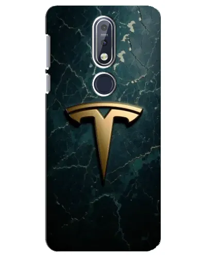 Чехол для Nokia 7.1 (2018) с картинкой «Мраморная Tesla Gold» Чехол для Nokia 7.1 (2018) с картинкой «Мраморная Tesla Gold»