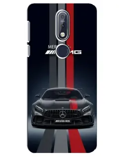 Чехол для Nokia 7.1 (2018) с картинкой «Mercedes — белый карбон» Чехол для Nokia 7.1 (2018) с картинкой «Mercedes — белый карбон»