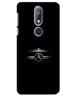 Чехол для Nokia 7.1 (2018) с картинкой «Mercedes — абстрактные линии»