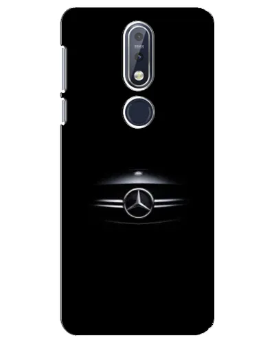 Чехол для Nokia 7.1 (2018) с картинкой «Mercedes — абстрактные линии»