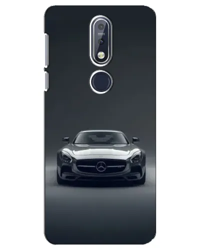 Чехол для Nokia 7.1 (2018) с картинкой «Mercedes на черном»