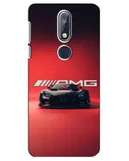 Чехол для Nokia 7.1 (2018) с картинкой «Mercedes AMG — красная линия»