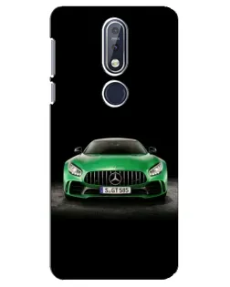 Чехол для Nokia 7.1 (2018) с картинкой «Mercedes — неоновый лого»