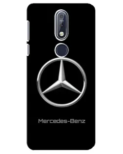 Чехол для Nokia 7.1 (2018) с картинкой «Mercedes Silver Logo»