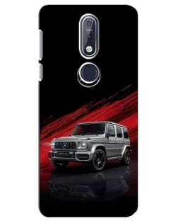 Чехол для Nokia 7.1 (2018) с картинкой «Mercedes G-Class красный»