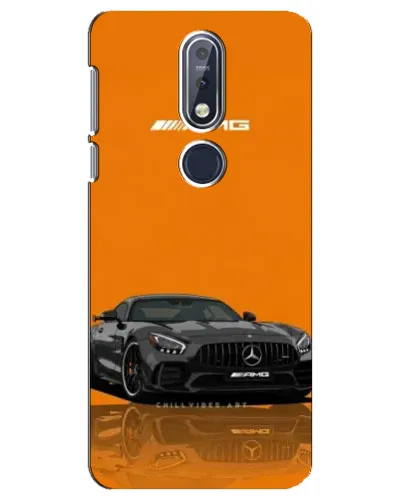 Чехол для Nokia 7.1 (2018) с картинкой «Оранжевый Mercedes AMG»