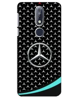 Чехол для Nokia 7.1 (2018) с картинкой «Mercedes — бирюзовый акцент»
