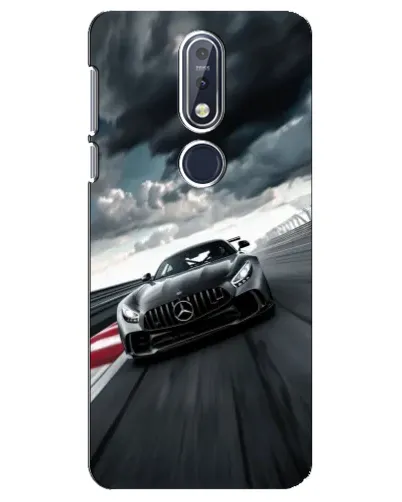 Чехол для Nokia 7.1 (2018) с картинкой «Гоночный Mercedes AMG»
