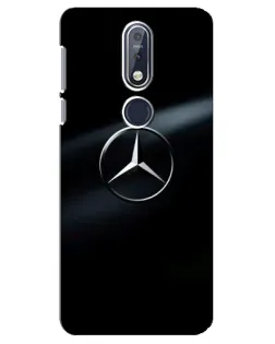 Чехол для Nokia 7.1 (2018) с картинкой «Mercedes на металле» Чехол для Nokia 7.1 (2018) с картинкой «Mercedes на металле»