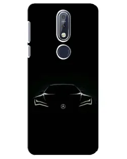 Чехол для Nokia 7.1 (2018) с картинкой «Mercedes — силуэт авто» Чехол для Nokia 7.1 (2018) с картинкой «Mercedes — силуэт авто»