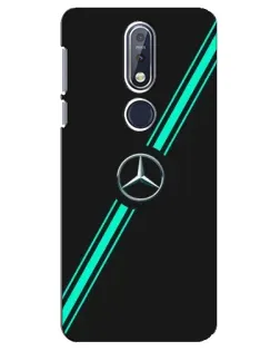 Чехол для Nokia 7.1 (2018) с картинкой «Спортивные линии Mercedes» Чехол для Nokia 7.1 (2018) с картинкой «Спортивные линии Mercedes»