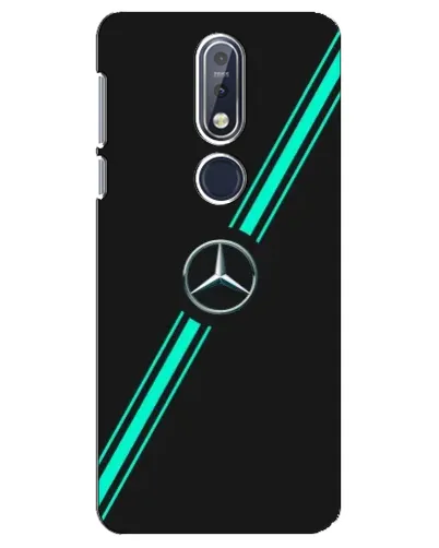 Чехол для Nokia 7.1 (2018) с картинкой «Спортивные линии Mercedes» Чехол для Nokia 7.1 (2018) с картинкой «Спортивные линии Mercedes»