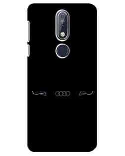 Чехол для Nokia 7.1 (2018) с картинкой «Audi — световой подпись»