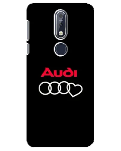 Чехол для Nokia 7.1 (2018) с картинкой «Логотип Audi Heart»