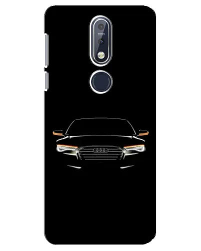 Чехол для Nokia 7.1 (2018) с картинкой «Audi — ночной контур»