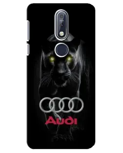 Чехол для Nokia 7.1 (2018) с картинкой «Пантера и Audi»