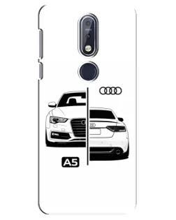 Чехол для Nokia 7.1 (2018) с картинкой «Audi — контрастный дизайн»