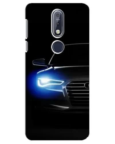 Чехол для Nokia 7.1 (2018) с картинкой «Неоновый взгляд Audi»