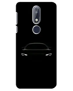 Чехол для Nokia 7.1 (2018) с картинкой «Взгляд Audi в темноте»