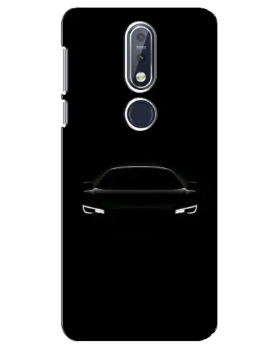 Чехол для Nokia 7.1 (2018) с картинкой «Взгляд Audi в темноте»
