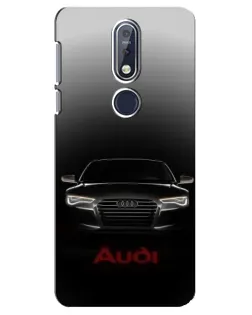 Чехол для Nokia 7.1 (2018) с картинкой «Audi — градиентный контур»