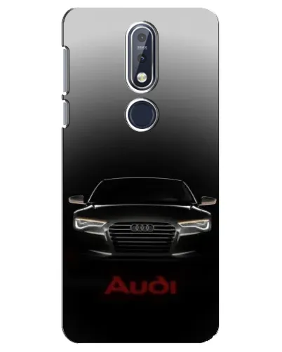 Чехол для Nokia 7.1 (2018) с картинкой «Audi — градиентный контур»