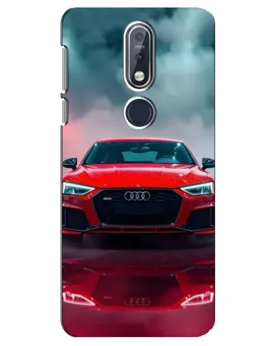 Чехол для Nokia 7.1 (2018) с картинкой «Audi RS — красный стиль»