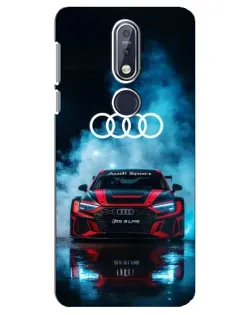 Чехол для Nokia 7.1 (2018) с картинкой «Audi Sport — неон»