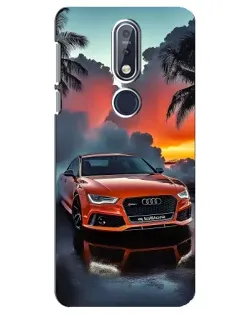 Чехол для Nokia 7.1 (2018) с картинкой «Audi — закат»