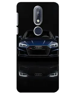 Чехол для Nokia 7.1 (2018) с картинкой «Audi — ночное отражение»