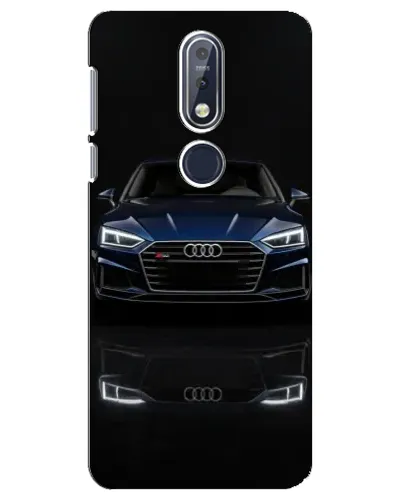 Чехол для Nokia 7.1 (2018) с картинкой «Audi — ночное отражение»