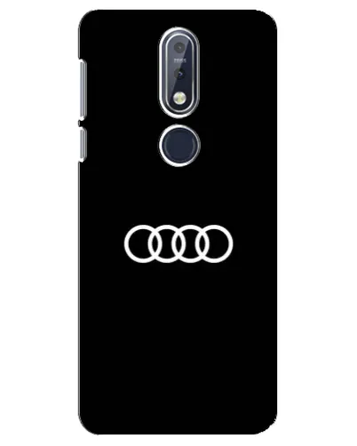 Чехол для Nokia 7.1 (2018) с картинкой «Audi White Logo»