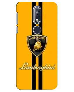 Чехол для Nokia 7.1 (2018) с картинкой «Lamborghini Stripe желтый» Чехол для Nokia 7.1 (2018) с картинкой «Lamborghini Stripe желтый»