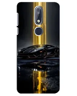Чехол для Nokia 7.1 (2018) с картинкой «Ночной Lamborghini драйв»