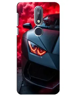 Чехол для Nokia 7.1 (2018) с картинкой «Lamborghini красное сияние»