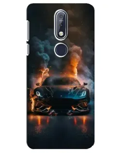 Чехол для Nokia 7.1 (2018) с картинкой «Lamborghini дымная эстетика»