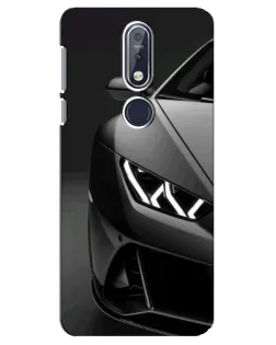 Чехол для Nokia 7.1 (2018) с картинкой «Lamborghini фары детализация»