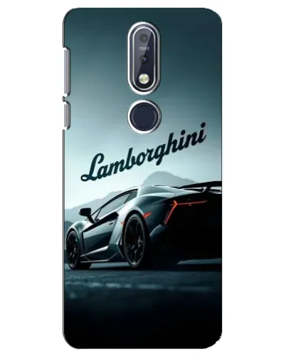 Чехол для Nokia 7.1 (2018) с картинкой «Классическая надпись Lamborghini» Чехол для Nokia 7.1 (2018) с картинкой «Классическая надпись Lamborghini»