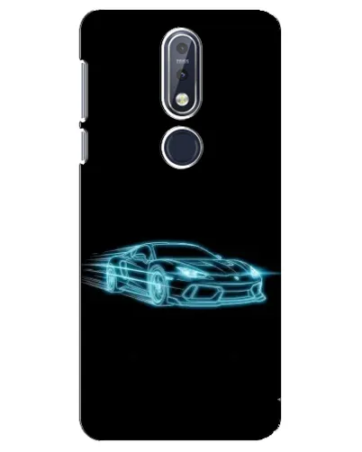 Чехол для Nokia 7.1 (2018) с картинкой «Неоновый контур Lamborghini» Чехол для Nokia 7.1 (2018) с картинкой «Неоновый контур Lamborghini»