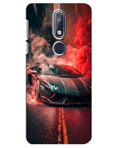 Чехол для Nokia 7.1 (2018) с картинкой «Lamborghini красный дым» Чехол для Nokia 7.1 (2018) с картинкой «Lamborghini красный дым»