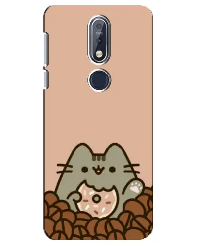 Чехол для Nokia 7.1 (2018) с картинкой «Кофейный Пушин» Чехол для Nokia 7.1 (2018) с картинкой «Кофейный Пушин»
