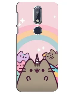 Чехол для Nokia 7.1 (2018) с картинкой «Единорог Pusheen»