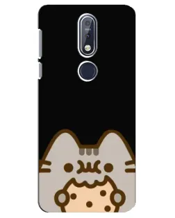 Чехол для Nokia 7.1 (2018) с картинкой «Пушин на черном»