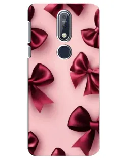 Чохол для Nokia 7.1 (2018) з картинкою «Бордовий атлас»