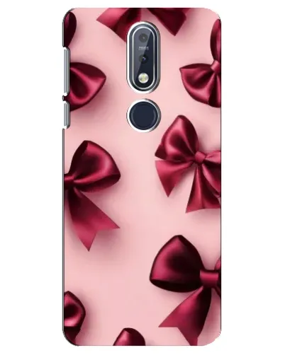 Чохол для Nokia 7.1 (2018) з картинкою «Бордовий атлас»