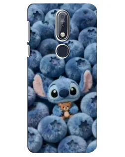 Чехол для Nokia 7.1 (2018) с картинкой «Стич и голубика» Чехол для Nokia 7.1 (2018) с картинкой «Стич и голубика»