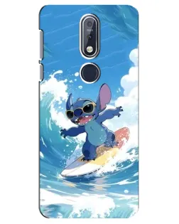 Чехол для Nokia 7.1 (2018) с картинкой «Стич на волне» Чехол для Nokia 7.1 (2018) с картинкой «Стич на волне»