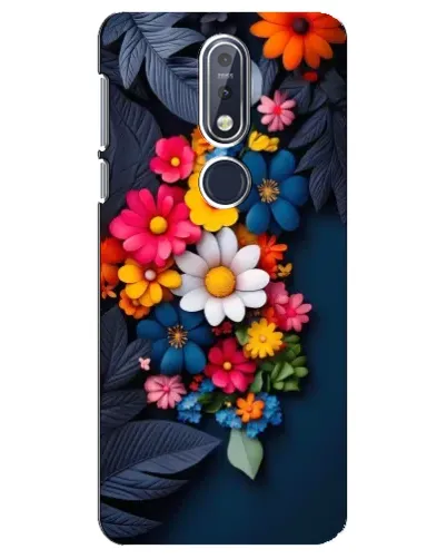 Чехол для Nokia 7.1 (2018) с картинкой «Цветочная феерия»